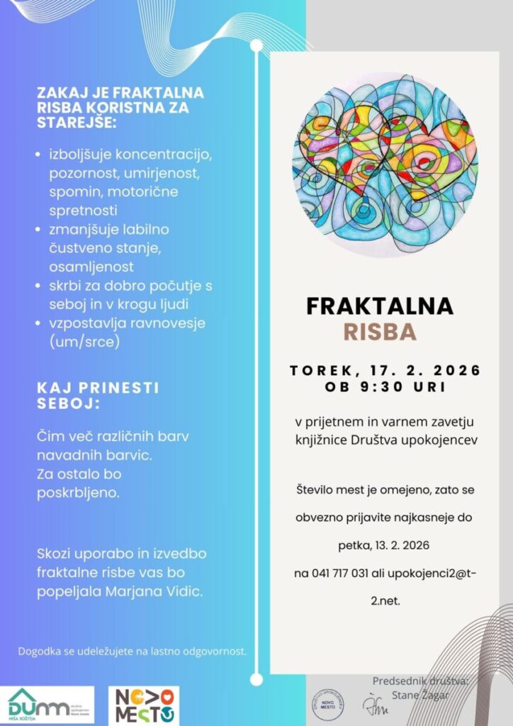 VABILO: Ustvarjalna delavnica – Fraktalna risba, torek 17. 2. 2026 ob 9 ...